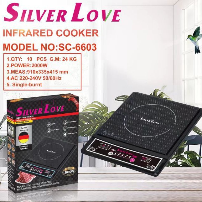 SILVERLOVE horno electromagnético transfronterizo estándar europeo llave doméstica inteligente panela de cerámica de horta caliente 2000W