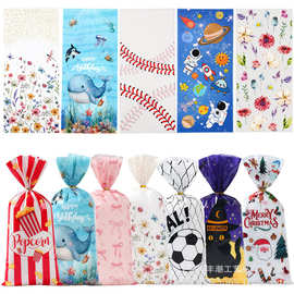 跨境平口糖果袋生日派对零食包装袋万圣节糖果袋圣诞礼品包装袋子