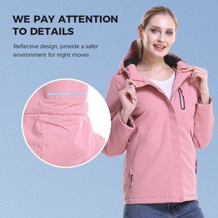 Manufacturer Customized Autumn and Winter Electric Heating Clothing Solid Color Hooded Heating Warm Cotton Coat Intelligent Temperature Control Heating Cotton Coat