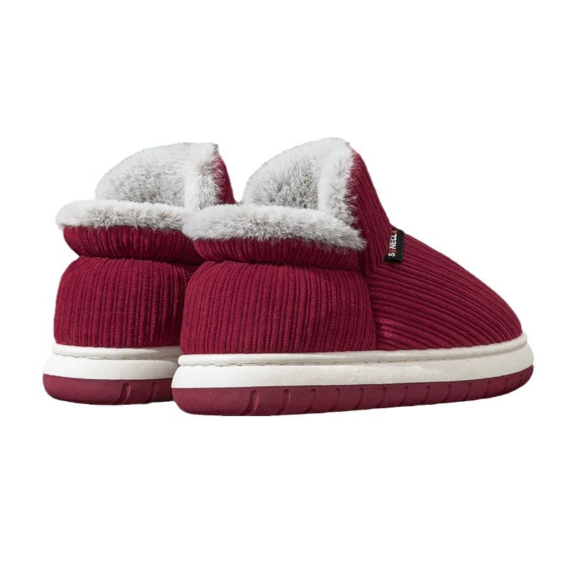 Non-slip winter warm shoes, slippers platform, for middle age, soft sole