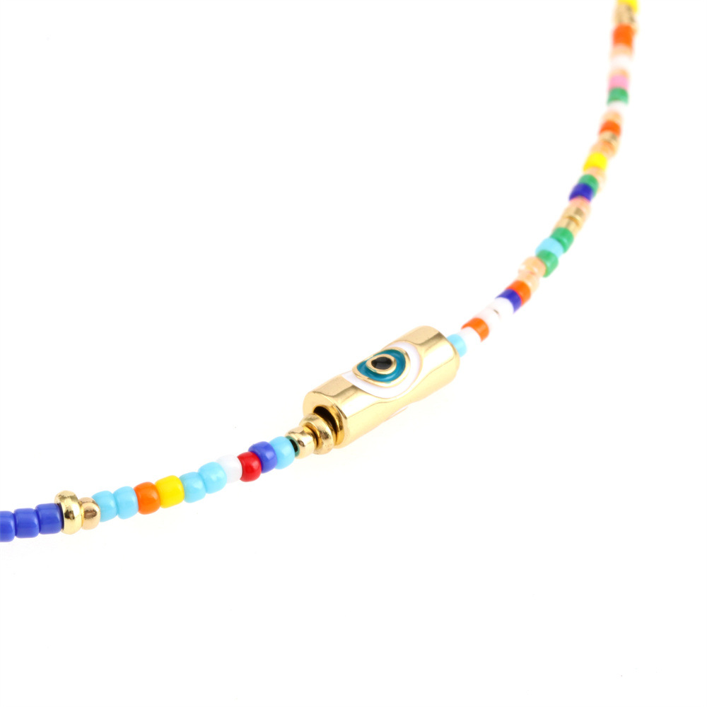 Fashion Multicolor Copper Enamel Necklace 1 Piece