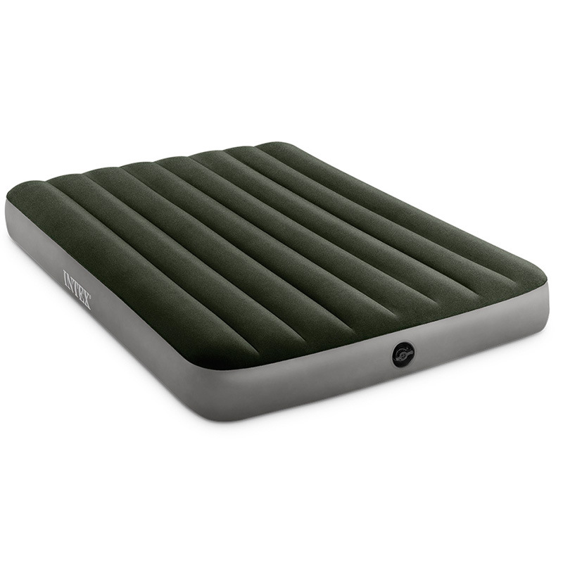 Colchón inflable Intex 64108 para camping, colchón de aire doble para exteriores, colchoneta individual gruesa para exteriores.