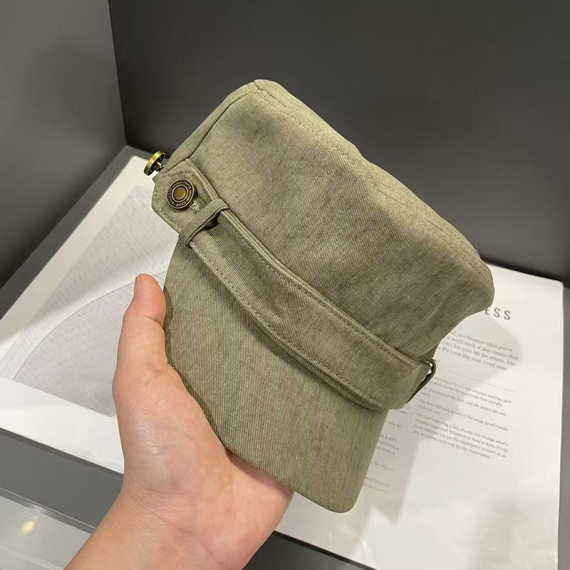 韩系早秋新款骑士平顶鸭舌帽子女休闲百搭复古马术帽显脸小报童帽|undefined