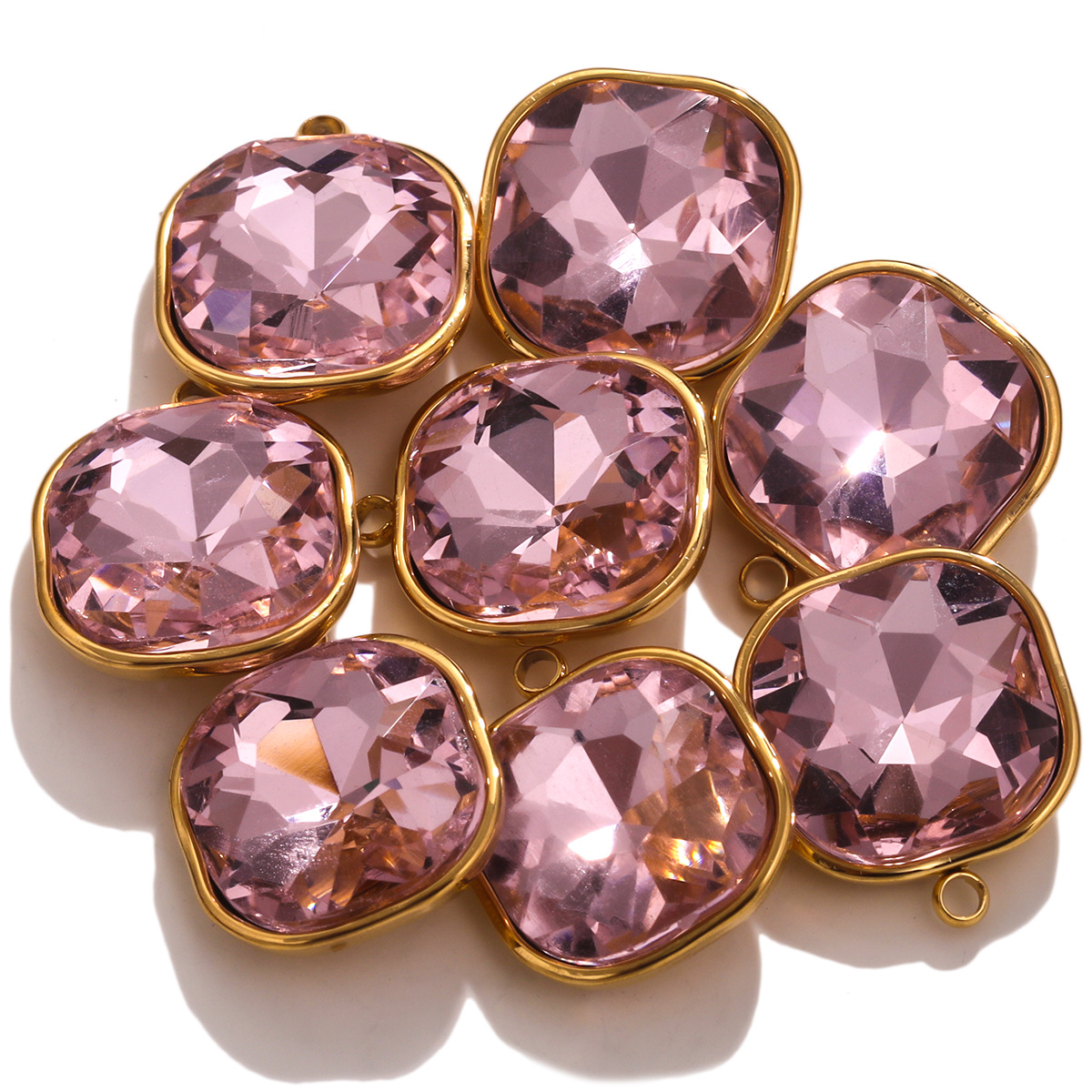 Acero inoxidable cristal colgante mar azul gema color titanio acero colgante collar DIY accesorios de la joyería