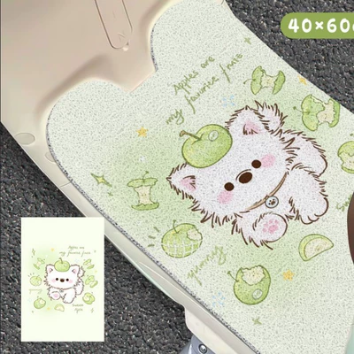 wear-resistant, protects from mud and sand, Avtomobil döşəmə paspasları - green-apple-puppy-2540cmsilk-loop