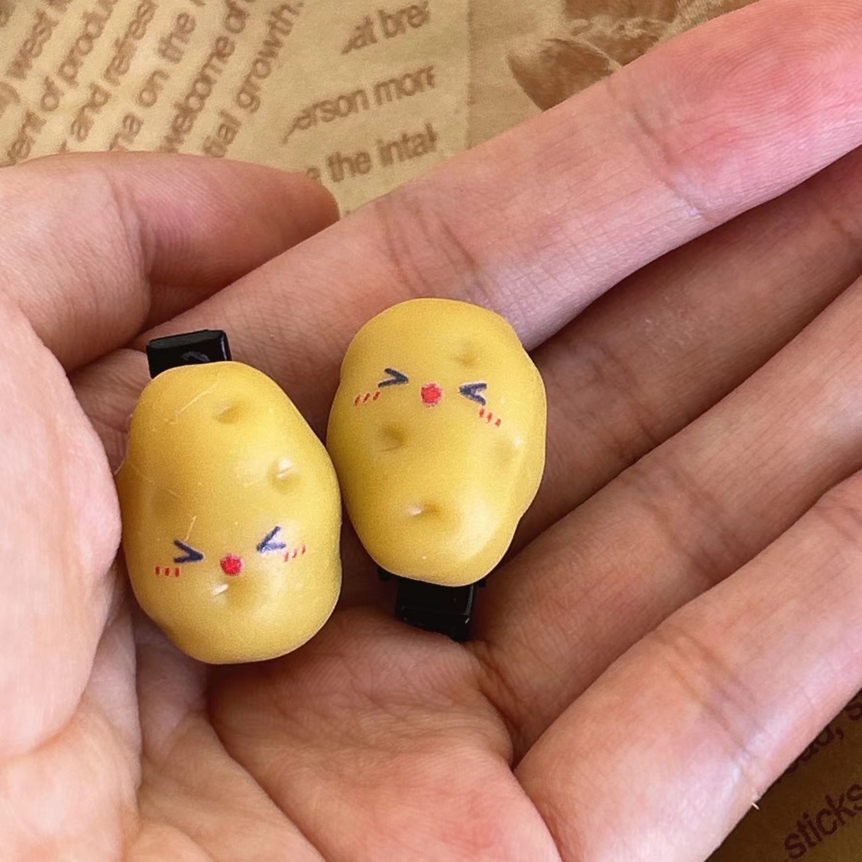 Women's Gender Cute Style Cute Women's Potatoes Plastic Hair Clip
