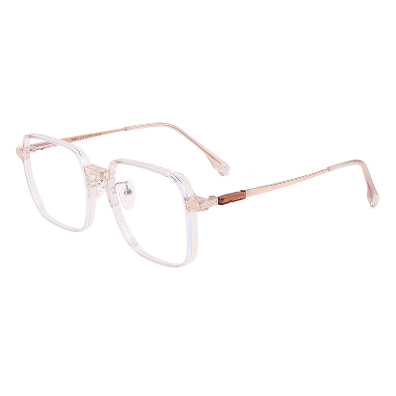 Ultra-light glasses women's pure campus style student large frame plain glasses anti-blue light glasses frame wholesale