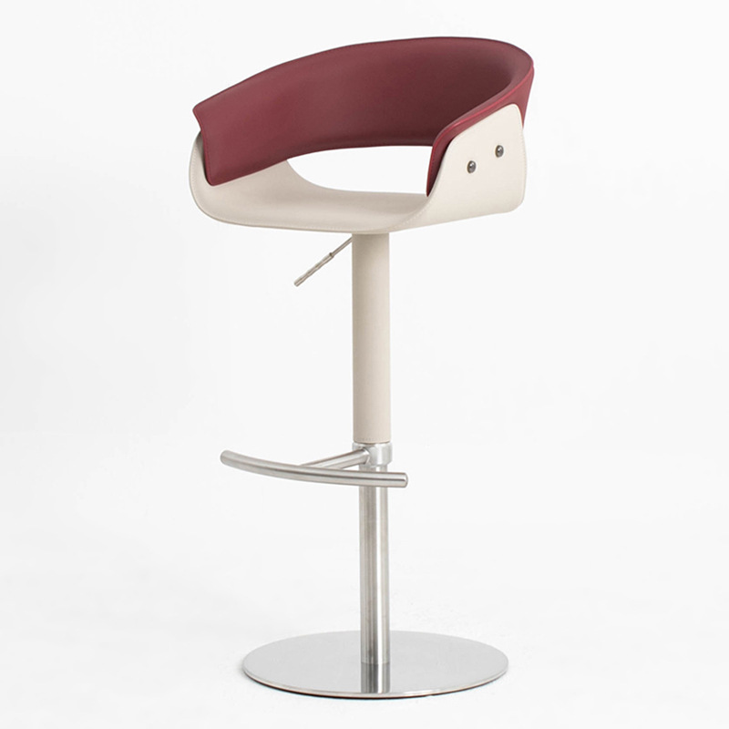 Stainless Steel Bar Chair, Light Luxury and Simple Home Backrest High Stool, Bar Chair, Front Desk Cashier Island Rotating Bar Chair