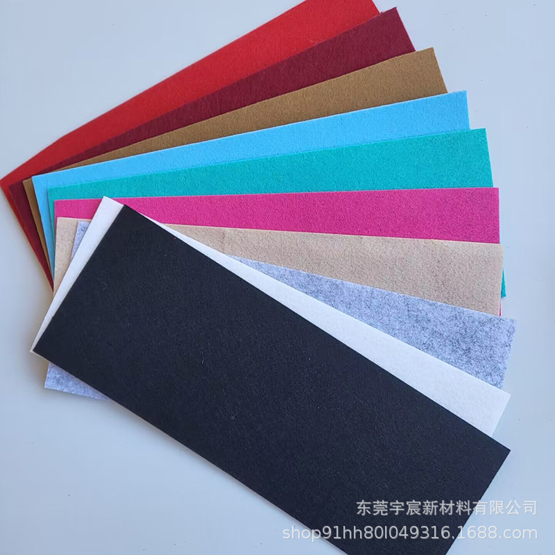 各式彩色毛毡布背胶毛毡幼儿园装饰DIY无纺布自粘彩色化纤毛毡