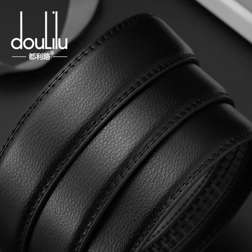 Dulilu men's belt genuine two-layer cowhide automatic buckle high-end men's pants belt business source manufacturer wholesale