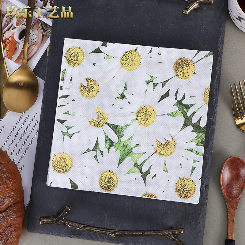 Factory spot new Daisy advertising paper towel napkin paper towel bulk paper box takeaway square towel