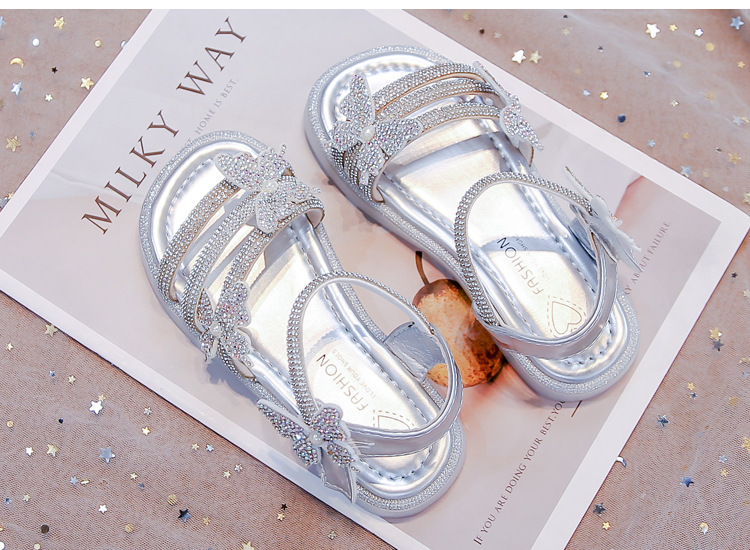 Glittriga prinsess sandaler för flickor mjuka barnskor_voghion.com