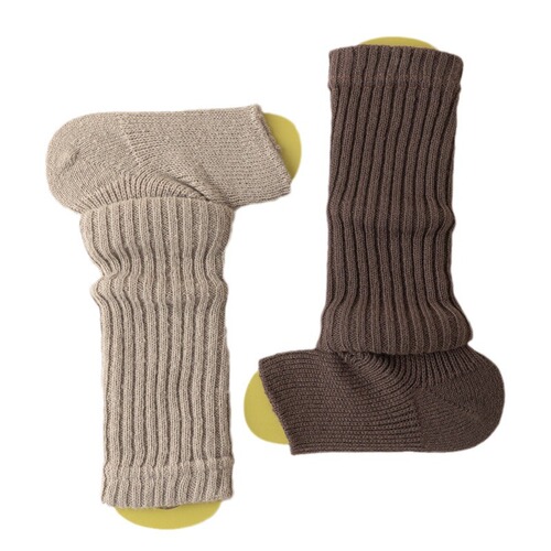 Foot stepping socks for women in autumn and winter thick thread knitted leggings thickened plush mid-length jk calf socks stacking boot covers
