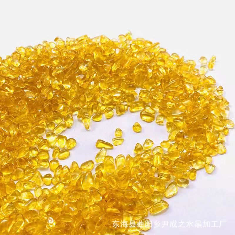 加色黄水晶碎石9