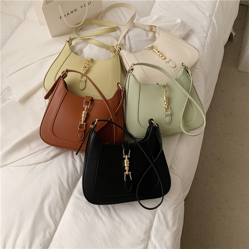 Export fashion bag armpit bag  autumn trendy new solid color simple women's bag shoulder handheld crossbody small bag