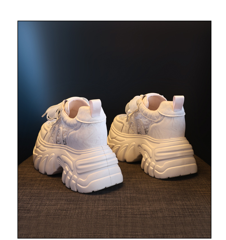 Giày sneaker nữ đế dày lưới thoáng khí phong cách daddy — màu hồng chi tiết 20