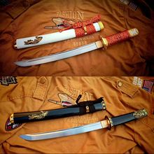 龙泉高锰钢一体锻打短刀小刀武士肋差日式刀剑防身收藏把玩未开刃