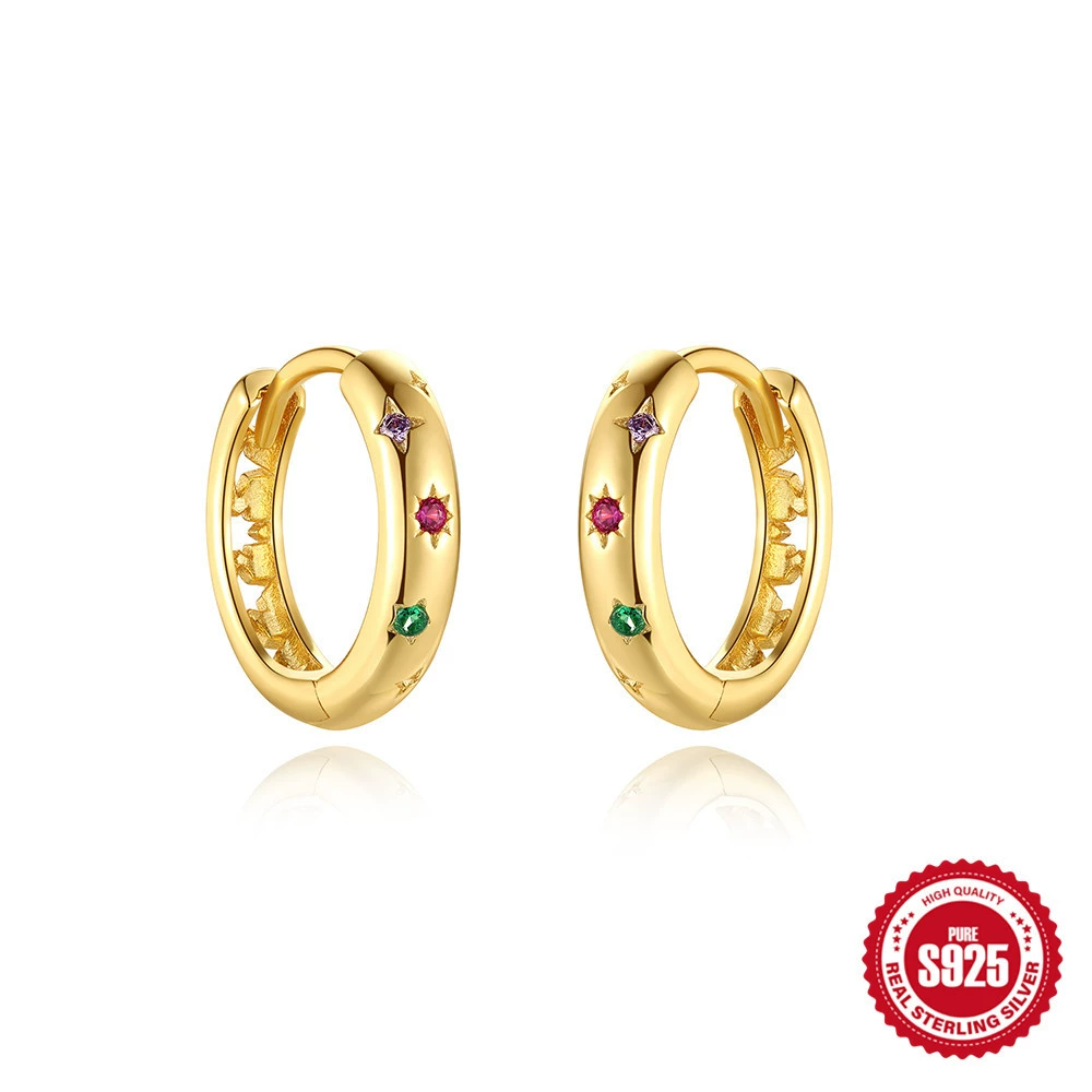 Серьги из серебра 925 пробы для женщин высокого уровня Серьги для ушей Rins Легкие экстравагантные дофаминовые украшения изысканные звезды в китайском стиле