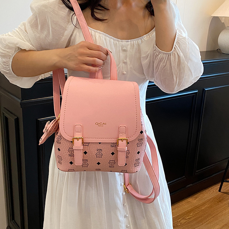 Mochila de viaje ligera de ocio, mochila de moda coreana para mujer, lindo gato colorido, mochila escolar para estudiantes universitarios