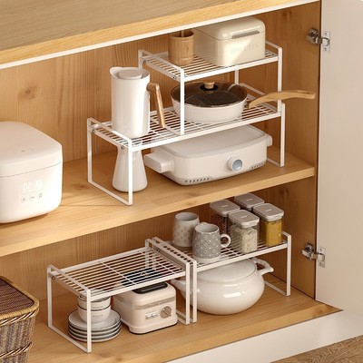 kitchen Storage Iron art Stratified Shelf multi-function Japanese Superposition mesa cupboard Dishes Seasoning Storage rack