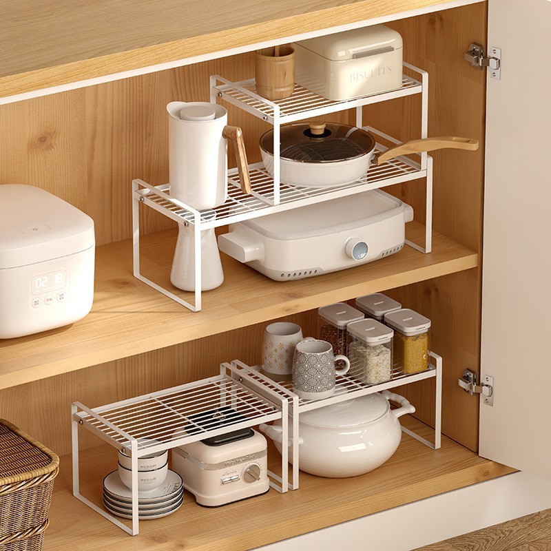kitchen Storage Iron art Stratified Shelf multi-function Japanese Superposition mesa cupboard Dishes Seasoning Storage rack