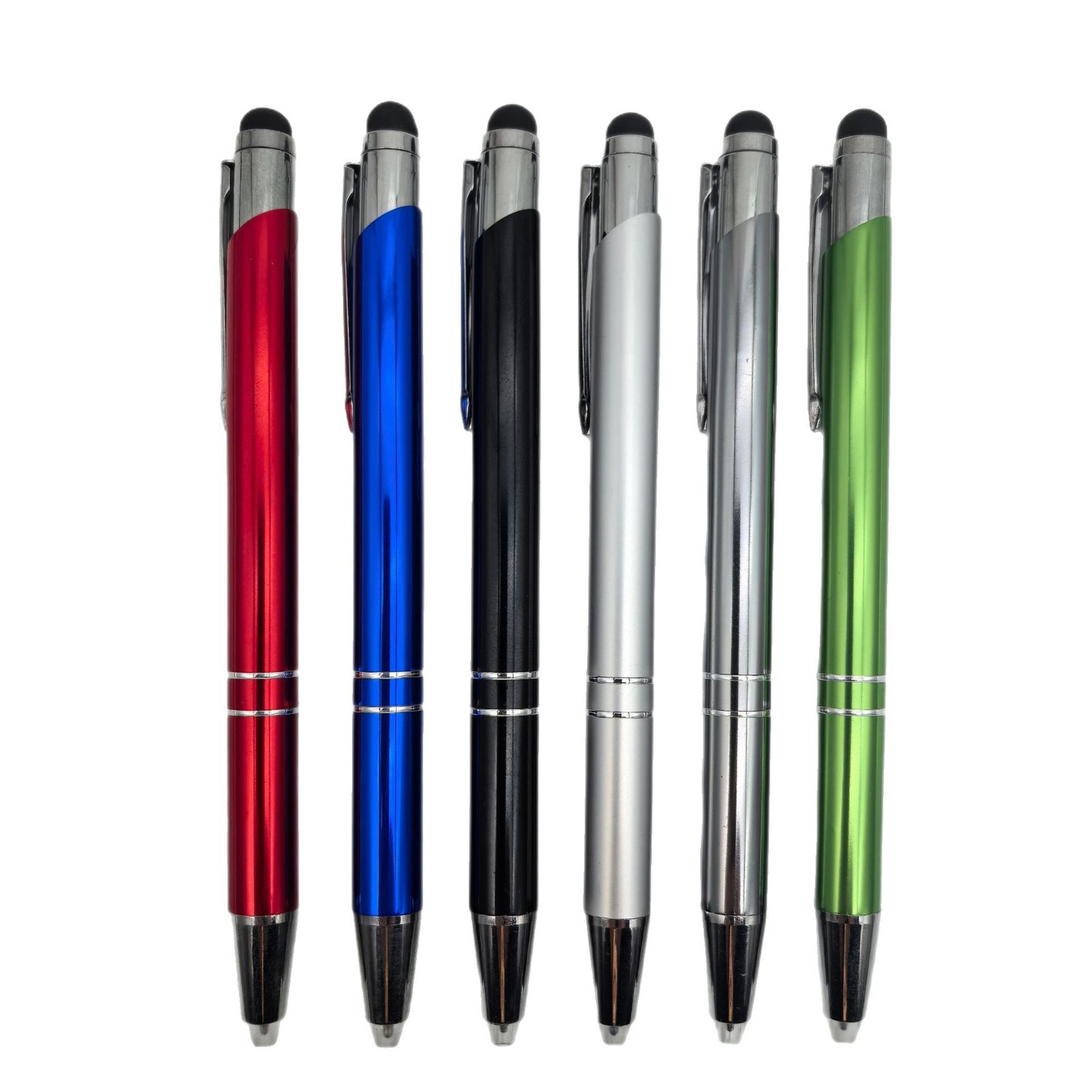 Presione lápiz de punta de lápiz multifuncional lápiz de publicidad de metal lápiz táctil creativo lápiz láser LED lápiz de punta de lápiz