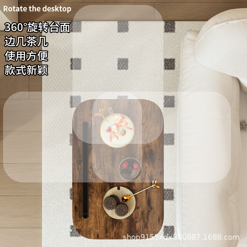 家用升降折叠桌阳台床边置物架小茶几移动沙发摆件床边桌客厅卧室|undefined