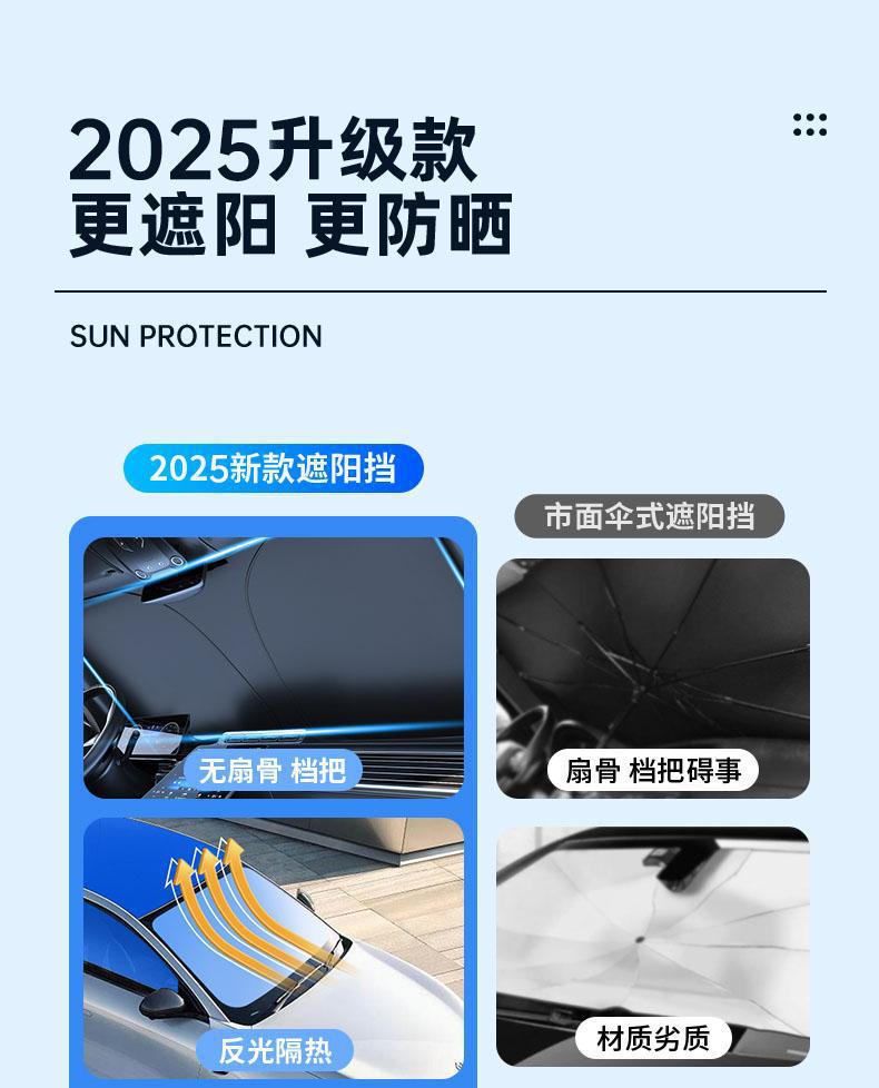 Car Sunshade, Heat Insulation and Sun Protection Shield, Car Window Sunshade, Front Windshield Sunshade, Summer Car Accessories