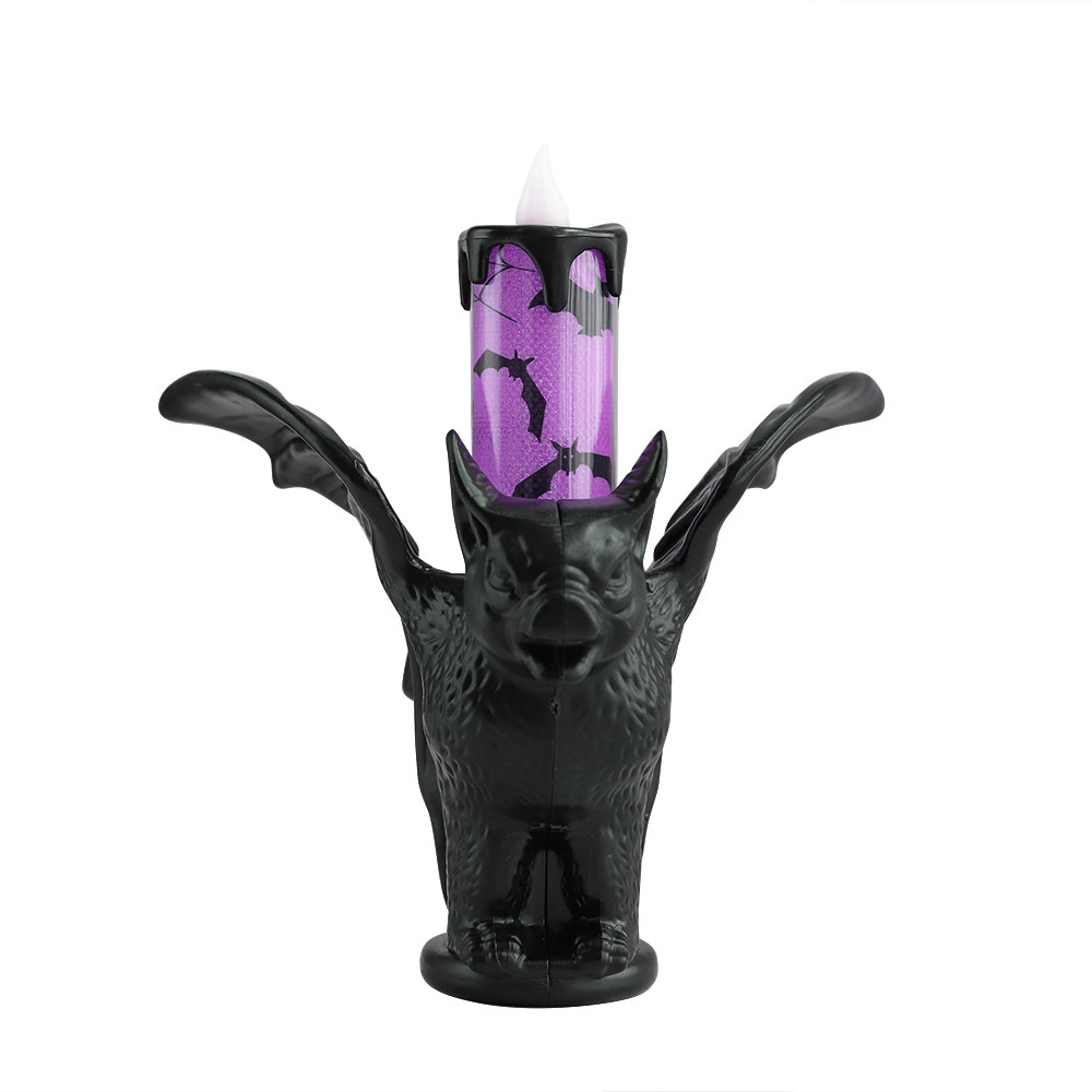 Decoración transfronteriza de Halloween, esqueleto de calavera, vela electrónica, linterna de calabaza, festival de fantasmas, accesorios de fiesta, candelabro de calavera