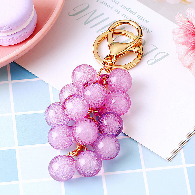 Exquisite Jelly Grape Car Keychain for Women, Cute and Trendy, Creative Bag Pendant, Key Ring, Business Gift Exquisite Jelly Grape Car Keychain for Women, Cute and Trendy, Creative Bag Pendant, Key Ring, Business Gift