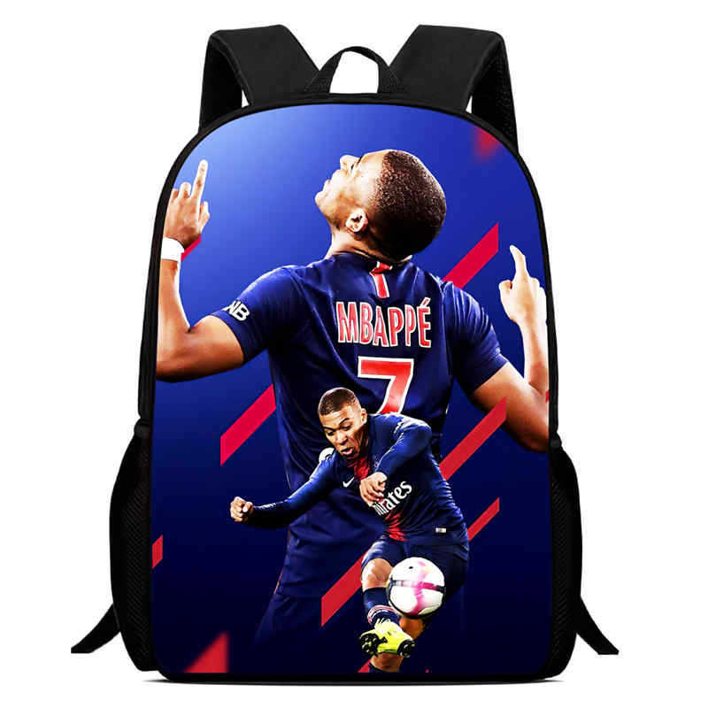 Amazon crossover nueva mochila con estampado periférico de futbolista mochila escolar para estudiantes mochila para niños