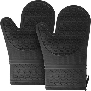 New Corrugated Heat Insulation Anti-scalding Gloves Thickened Microwave Baking Gloves High Temperature Anti-slip Kitchen Silicone Gloves