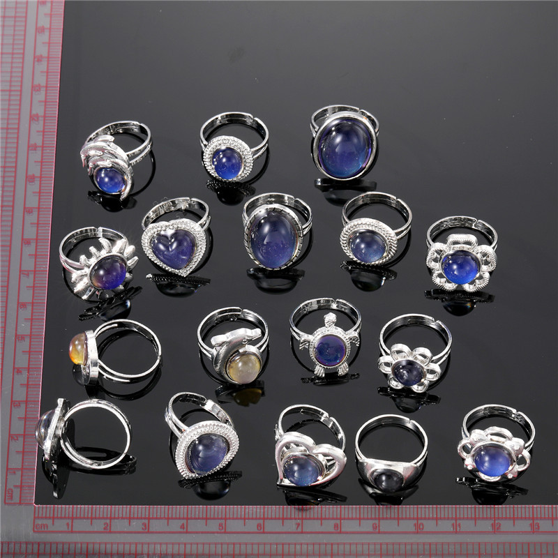 Fashion Heart Shape Stainless Steel Inlay Artificial Gemstones Open Ring 1 Piece display picture 1