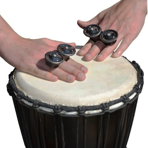 Finger bells tambourine bells finger castanets hand bells for cajon, djembe, congas and other percussion instruments