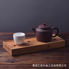 竹制家用迷你茶盘七星盘干泡盘酒店小茶台长方条纹储水旅行茶盘