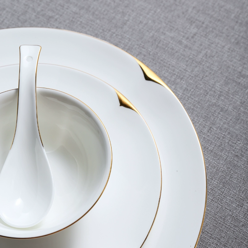 Tableware for hotel, set for commercial use, dinner plate, 4 piece set