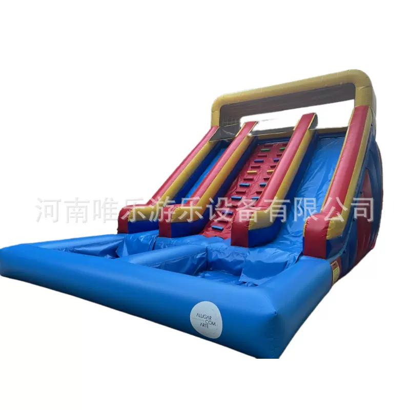 户外游乐气模充气滑梯移动支架游泳池水上闯关水上乐园源头厂家