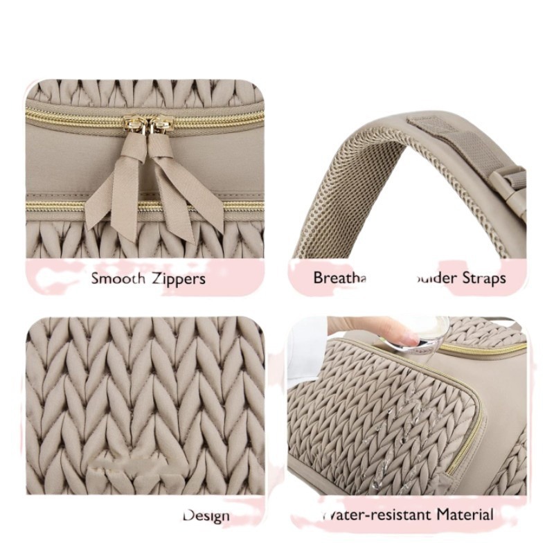 Bolsa transfronteriza multifuncional para madres y bebés, bolsa de moda para madres, mochila de hombro de gran capacidad, mochila de carrito para bebés, bolsa colgante