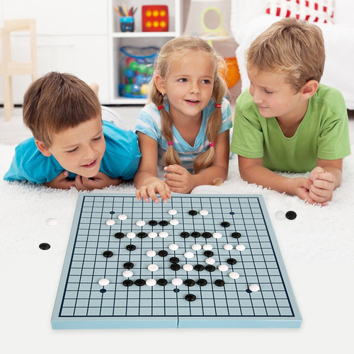 Children's Go, Five in a Row, Go, Flying Chess, Five in a Row, Military Chess, Chess, Folding Wooden Game Board, Student Toy