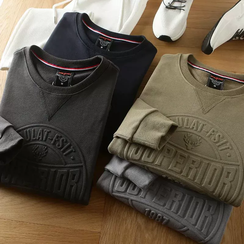 Оптовая доставка одного контейнера! Стильный ретро Американский олень тисненый мужской зимний Универсальный свитер с круглым вырезом