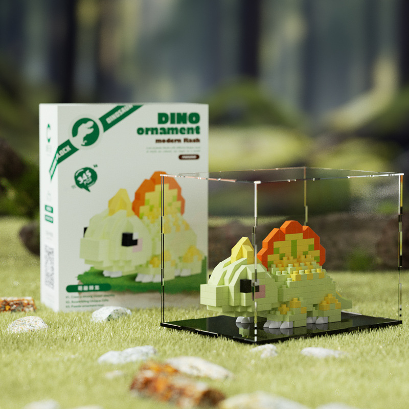Compatible con Lego Dinosaur Tyrannosaurus Rex Muñeca de dibujos animados Bloques de construcción Adornos de montaje Juguetes educativos para niños Regalos para niños y niñas