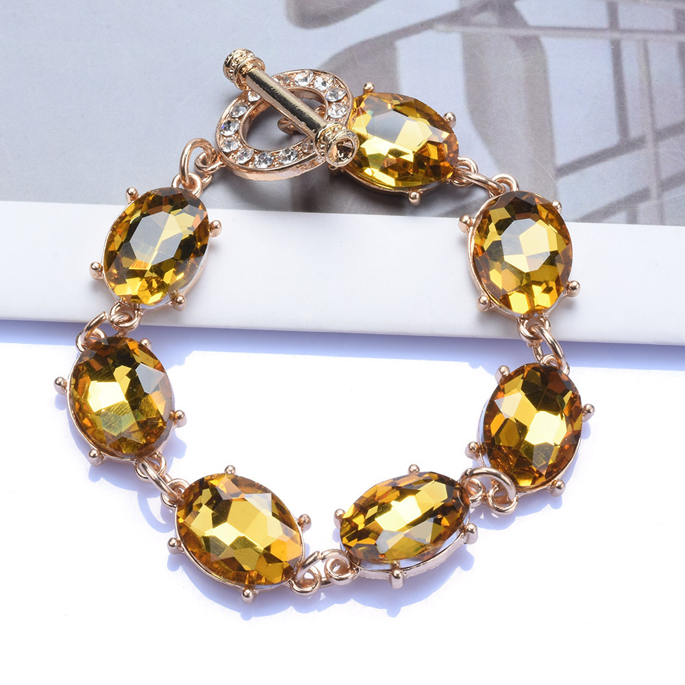 Glam Retro Oval Crystal Rhinestones Alloy Wholesale Bracelets Necklace display picture 5