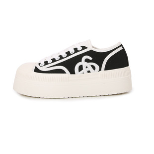 25 spring and summer all-match heightening canvas shoes mencius yi greasy same thick-soled biscuit shoes strap muffin bann women's shoes