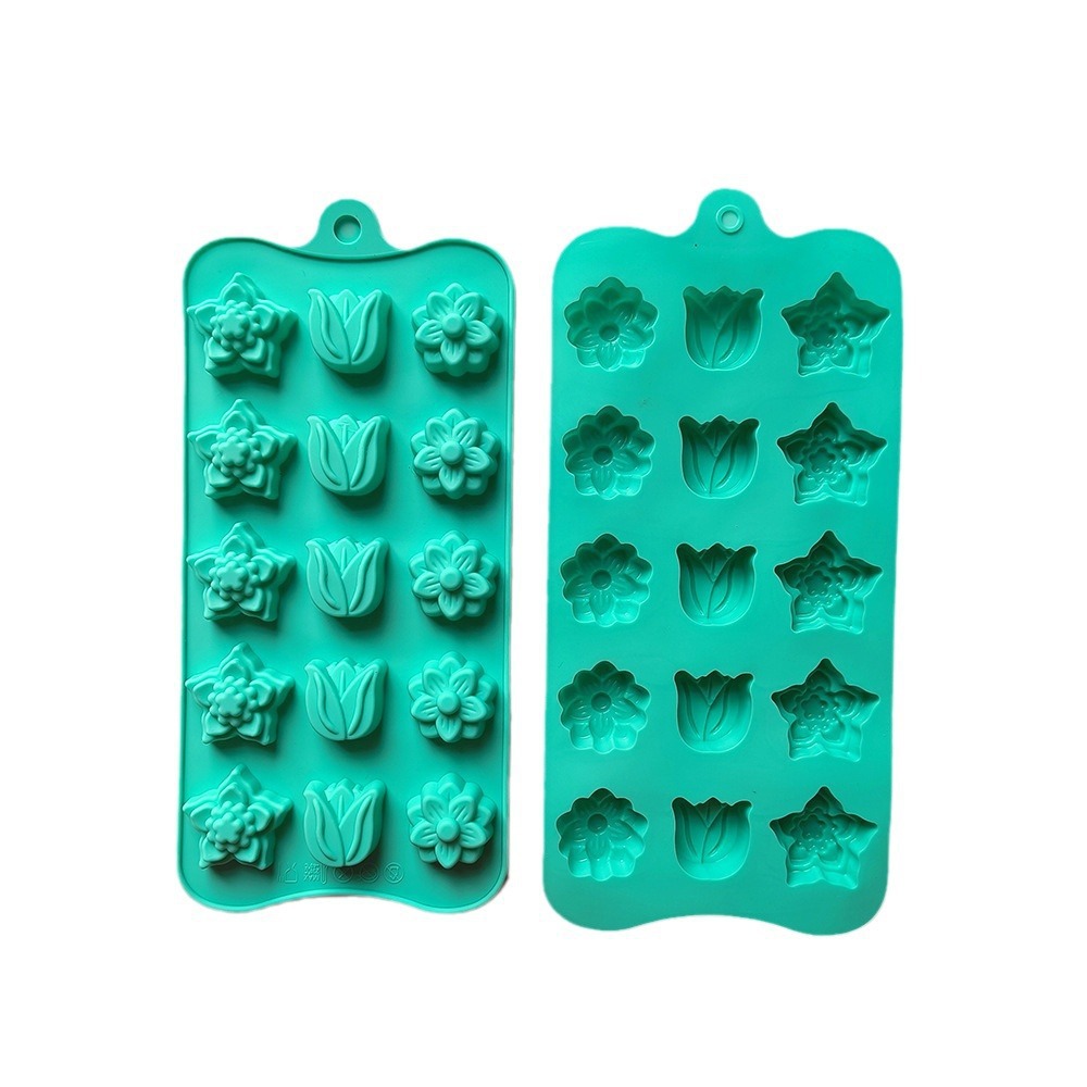 15 3 tipos de tulipas chocolate 680 molde de pastel molde de jabon de chocolate molde de pudín