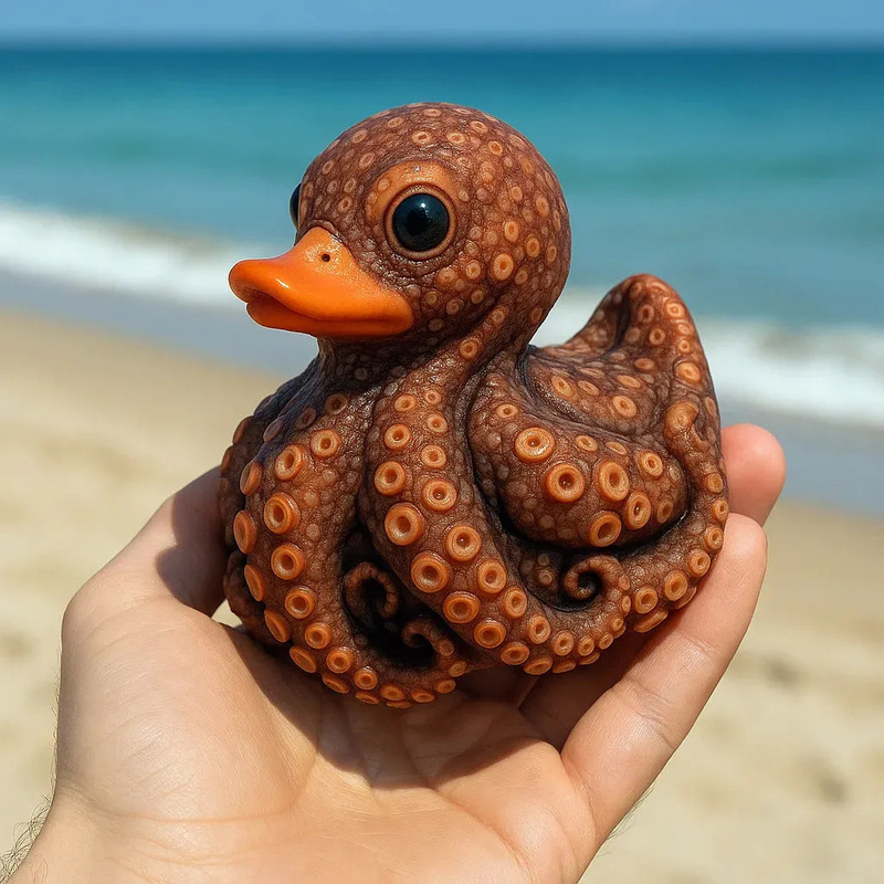 国境を越えた新しい海の生き物アヒル海洋動物アヒル樹脂工芸品装飾品家の装飾|undefined