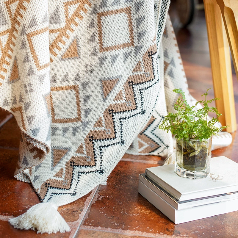  knitted cloak for sleep, sofa, duvet, boho style