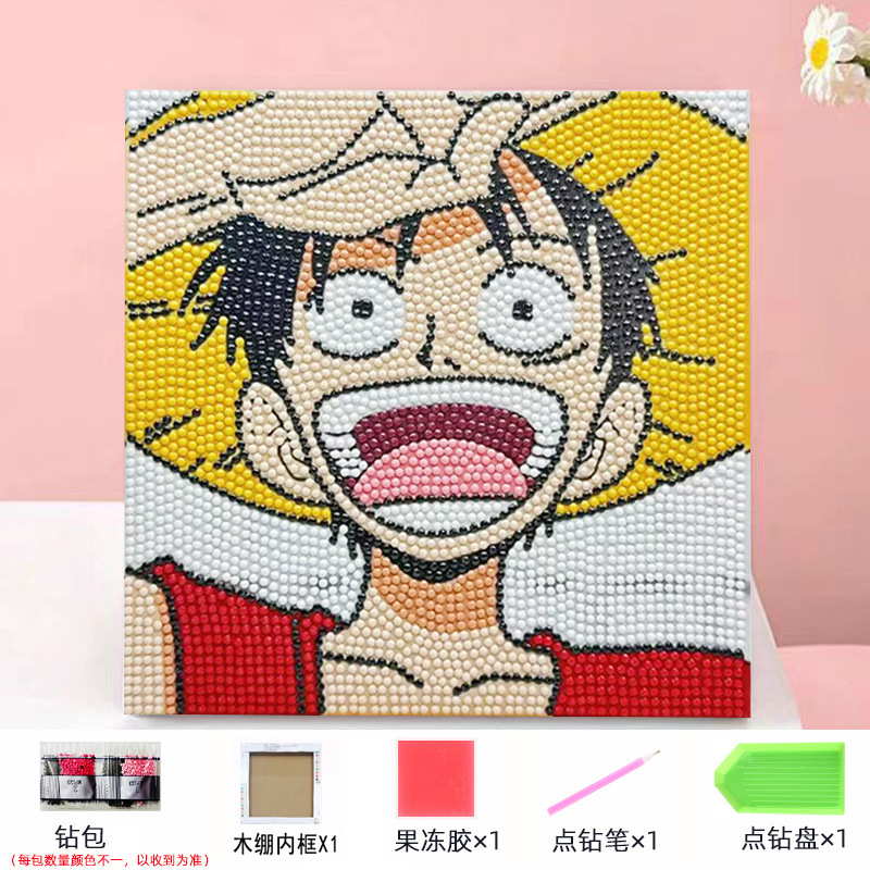 Envío gratis 20 * 20diy pintura de mampostería pintura de diamantes dibujos animados para niños anime pintura decorativa hecha a mano Kuromi con marco