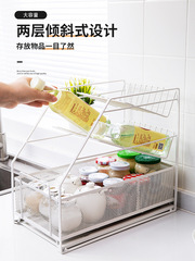 BB4C批發廚房水槽下置物架伸縮分層浴室櫃洗手洗漱台下抽拉式