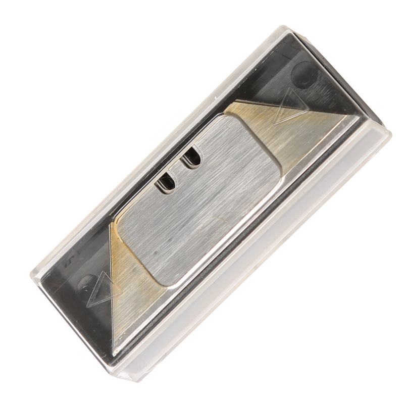 钢盾S067302 10PC重型割刀刀片18mm美工刀刀片梯形刀片SK5材质