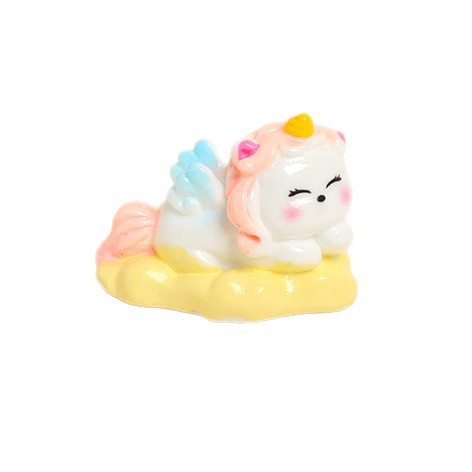 かわいい樹脂ユニコーンクラウドかわいい diy ジュエリーアクセサリーキーホルダーアクセサリーデスクトップ車の装飾品|undefined